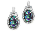 Tommaso Design™ Oval 8x6mm Rainbow Mystic Topaz Earrings