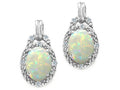 Tommaso Design™ Oval 8x6mm Genuine Opal Earrings
