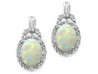 Tommaso Design™ Oval 8x6mm Genuine Opal Earrings
