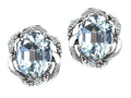 Tommaso Design™ Oval 8x6mm Genuine Aquamarine Earrings