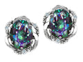 Tommaso Design™ Oval 8x6mm Rainbow Mystic Topaz Earrings