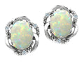 Tommaso Design™ Oval 8x6mm Genuine Opal Earrings