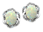 Tommaso Design™ Oval 8x6mm Genuine Opal Earrings
