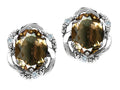 Tommaso Design™ Oval 8x6mm Genuine Smoky Quartz Earrings