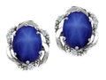 Tommaso Design™ Oval 8x6mm Created Star Sapphire Earrings