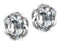 Tommaso Design™ Oval 8x6mm Genuine White Topaz Earrings
