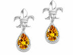 Tommaso Design™ Pear Shape 7x5mm Genuine Citrine Earrings