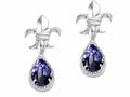 Tommaso Design™ Pear Shape 7x5mm Genuine Iolite Earrings