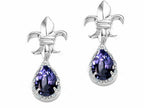 Tommaso Design™ Pear Shape 7x5mm Genuine Iolite Earrings
