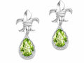 Tommaso Design™ Pear Shape 7x5mm Genuine Peridot Earrings