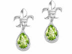 Tommaso Design™ Pear Shape 7x5mm Genuine Peridot Earrings