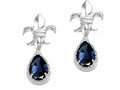 Tommaso Design™ Pear Shape 7x5mm Genuine Sapphire Earrings