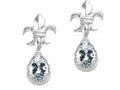 Tommaso Design™ Pear Shape 7x5mm Genuine White Topaz Earrings