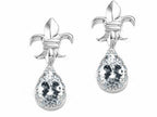 Tommaso Design™ Pear Shape 7x5mm Genuine White Topaz Earrings