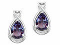 Tommaso Design™ Pear Shape 9x7mm Simulated Alexandrite Earrings