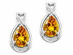 Tommaso Design™ Pear Shape 9x7mm Genuine Citrine Earrings