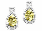 Tommaso Design™ Pear Shape 9x7mm Genuine Lemon Quartz Earrings