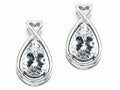 Tommaso Design™ Pear Shape 9x7mm Genuine White Topaz Earrings