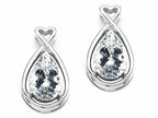 Tommaso Design™ Pear Shape 9x7mm Genuine White Topaz Earrings