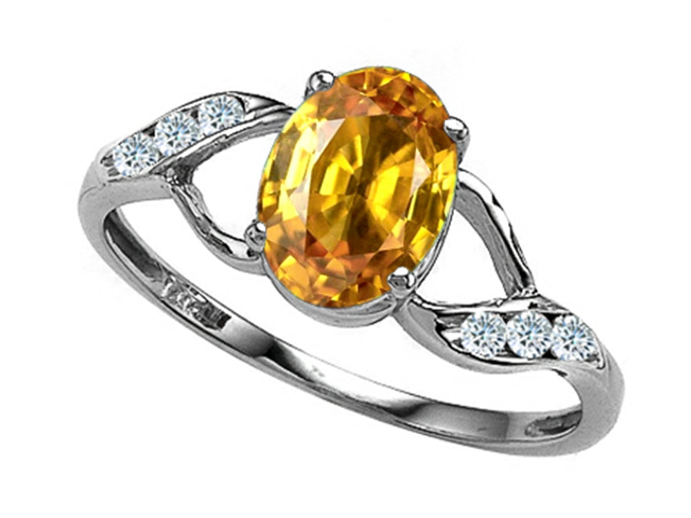 Tommaso Design Oval 8x6mm Genuine Citrine Ring