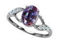 Tommaso Design Oval 8x6mm Simulated Alexandrite Ring