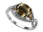 Genuine Oval Smoky Quartz Ring