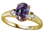 Tommaso Design Oval 8x6mm Simulated Alexandrite Ring