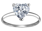 Original Star K™ White Topaz Heart Shape 8mm Solitaire Engagement Ring