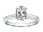 Tommaso Design Genuine White Topaz Solitaire Engagement Ring