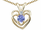Tommaso Design™ Genuine Tanzanite Heart Pendant Necklace