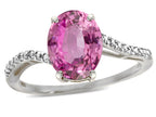 Tommaso Design Oval 10x8mm Simulated Pink Tourmaline Ring