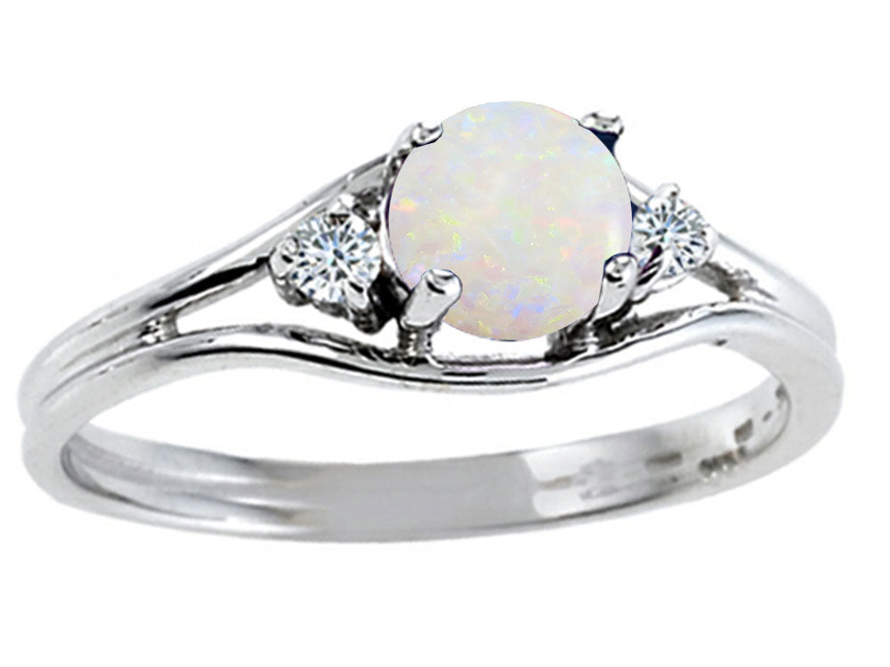 Tommaso Design Genuine Opal Ring