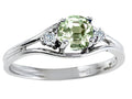 Tommaso Design Green Amethyst Ring