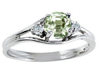 Tommaso Design Green Amethyst Ring