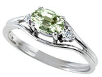 Tommaso Design Green Amethyst Ring