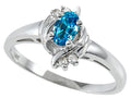 Tommaso Design Genuine Blue Topaz Ring