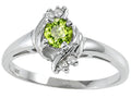 Tommaso Design Genuine Peridot Ring