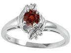 Tommaso Design Genuine Garnet Ring