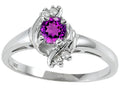 Tommaso Design Genuine Amethyst Ring