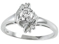 Tommaso Design Genuine White Topaz Ring
