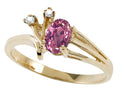 Tommaso Design Genuine Pink Tourmaline Ring