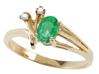 Tommaso Design Genuine Emerald Ring