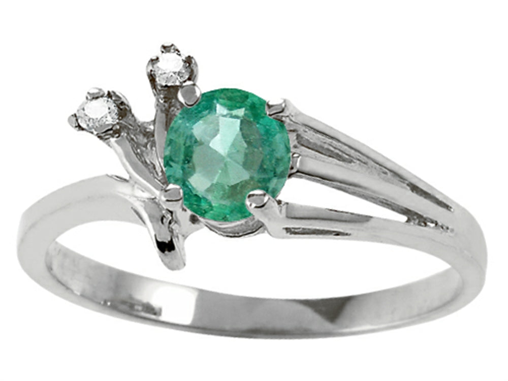 Tommaso Design Genuine Emerald Ring
