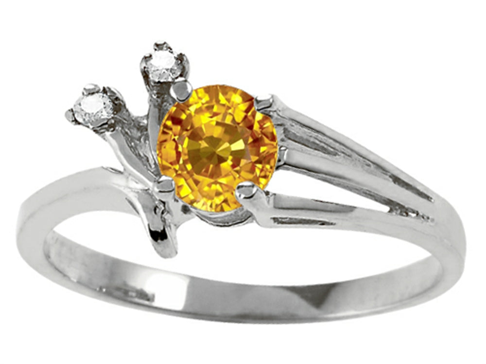 Tommaso Design Genuine Yellow Sapphire Ring