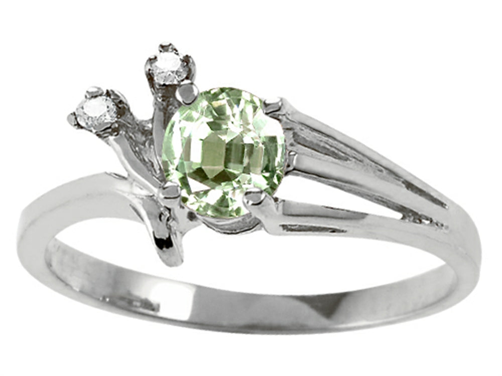 Tommaso Design Green Amethyst Ring