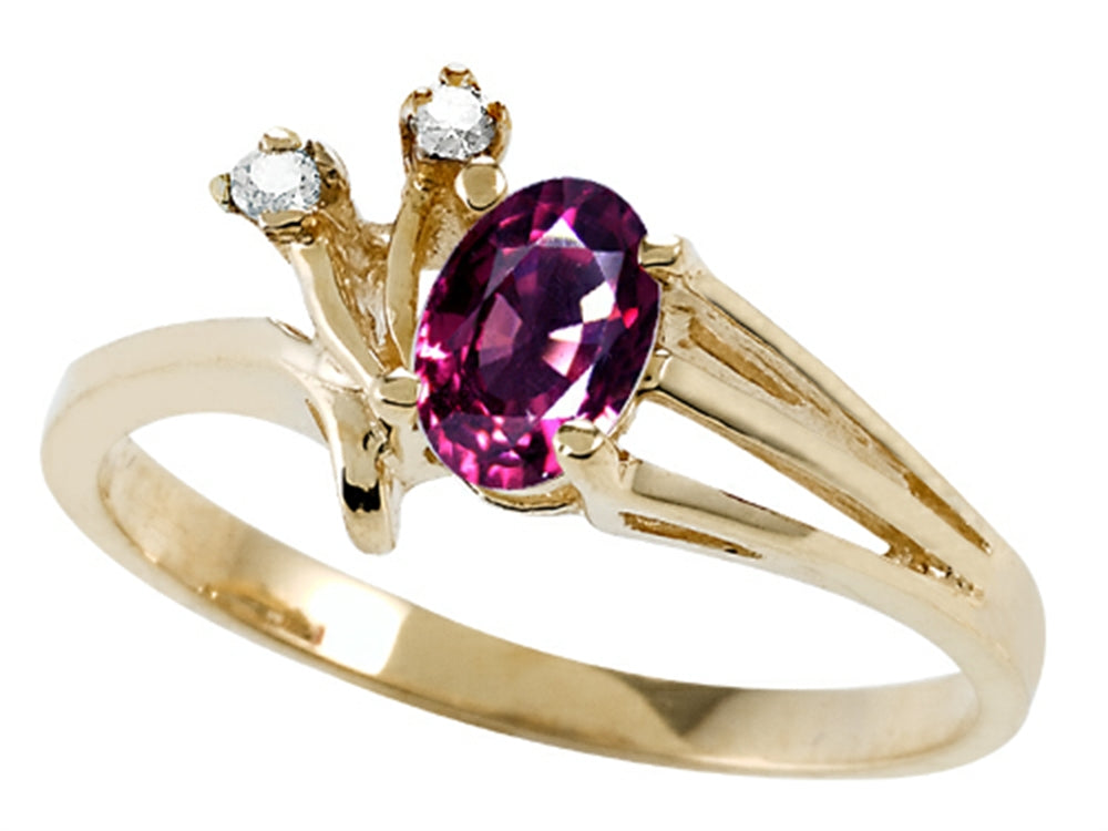 Tommaso Design Genuine Rhodolite Ring