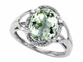 Tommaso Design Oval 10x8mm Green Amethyst Ring