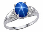 Tommaso Design Created Star Sapphire and Genuine Diamond Ring