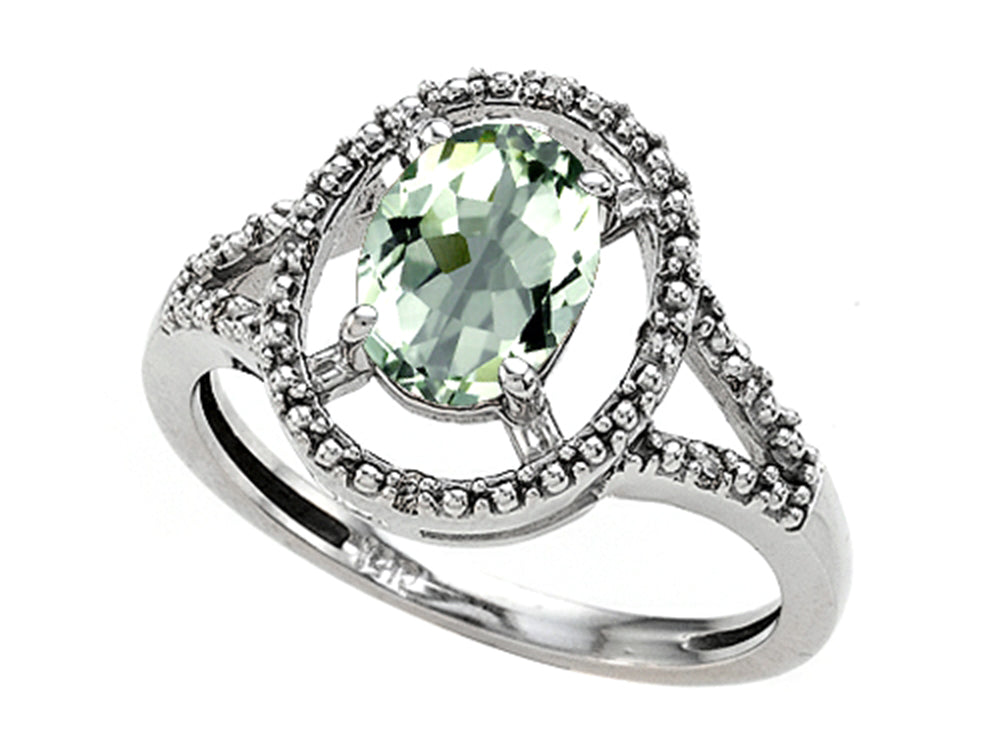 Tommaso Design Green Amethyst Ring