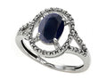 Tommaso Design Genuine Black Sapphire Ring